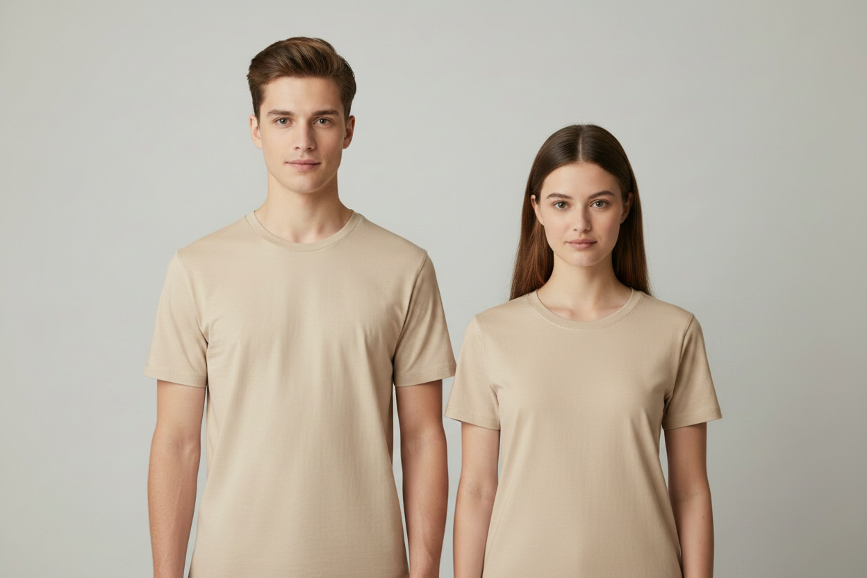 Camiseta Beige - Chico y Chica